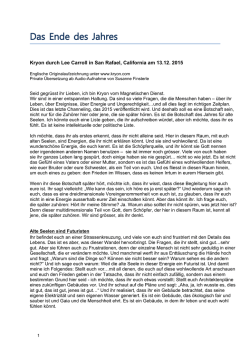 Das Ende des Jahres