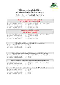 Ende April 2016 - Bad Mitterndorf