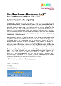 Hotelklassifizierung Liechtenstein &copy;LHGV Die