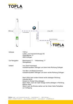Adresse TOPLA Laden- und Inneneinrichtungs AG Areal
