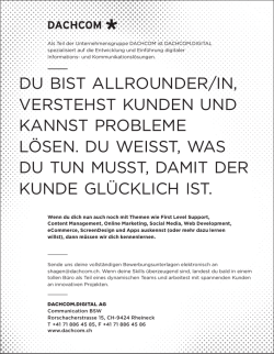 du bist allrounder/in, verstehst kunden und kannst