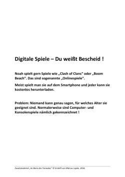 Digitale Spiele &ndash; Du wei&szlig;t Bescheid !