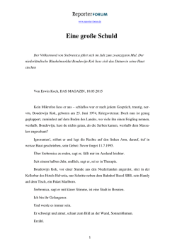Eine gro&szlig;e Schuld - Reporter