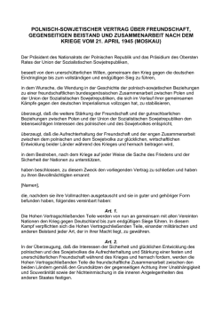 polnisch-sowjetischer vertrag über freundschaft