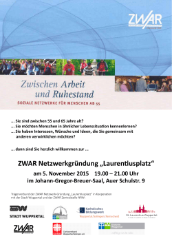 ZWAR Netzwerkgründung „Laurentiusplatz“