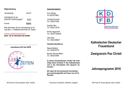 Jahresprogramm 2016