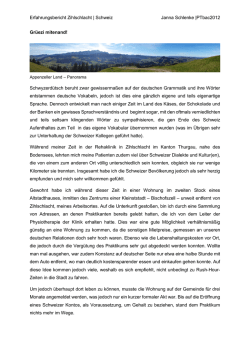 Erfahrungsbericht Zihlschlacht | Schweiz Janna Schlenke
