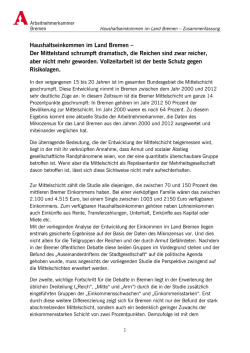 Haushaltseinkommen im Land Bremen