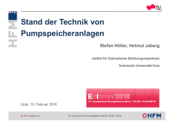 Stand der Technik von Pumpspeicheranlagen