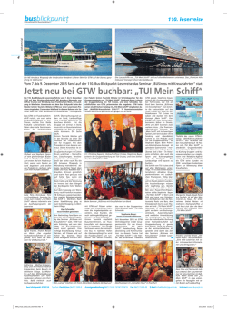 Jetzt neu bei GTW buchbar: &bdquo;TUI Mein Schiff&ldquo;