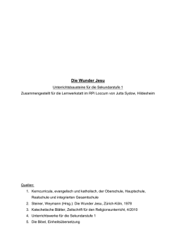 Die Wunder Jesu