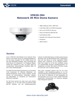 V992D-IR4 Netzwerk IR Mini Dome Kamera