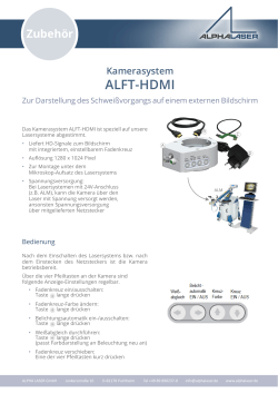 ALFT-HDMI - ALPHA LASER GmbH