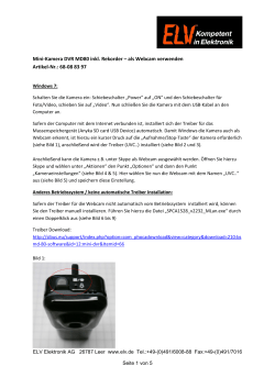 Mini-Kamera DVR MD80 inkl. Rekorder – als Webcam