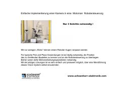 Einfache Implementierung einer Kamera in eine Motoman