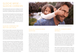 GLEICHE WEGE &ndash; GLEICHE CHANCEN - SPD