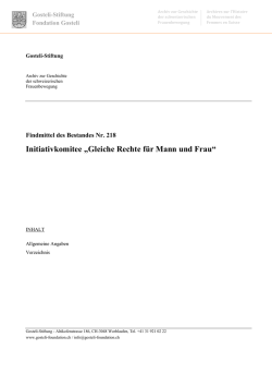 Initiativkomitee &bdquo;Gleiche Rechte f&uuml;r Mann und Frau&ldquo;