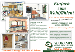 Einfach zum Wohlf&uuml;hlen! - Tischlerei Schrempf