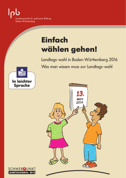 Einfach w&auml;hlen gehen!