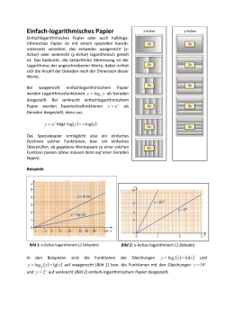 Einfach-logarithmisches Papier