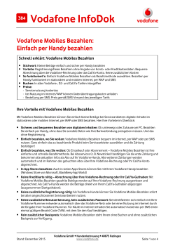 InfoDok 384: Vodafone Mobiles Bezahlen: Einfach per Handy