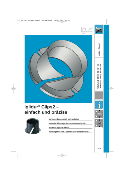 iglidur&reg; Clips2 &ndash; einfach und pr&auml;zise