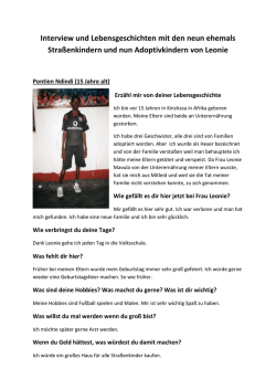 Interview mit den Kindern