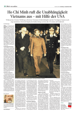 Ho Chi Minh ruft die Unabh&auml;ngigkeit Vietnams aus