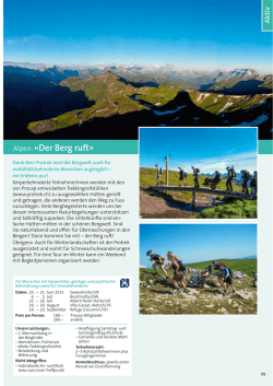 Alpen:«Der Berg ruft