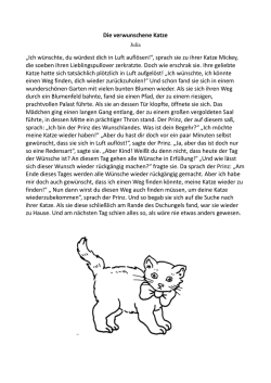 Die verwunschene Katze &bdquo;Ich w&uuml;nschte, du w&uuml;rdest dich in Luft