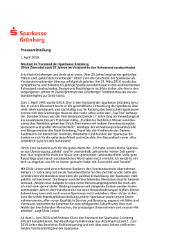 Pressemitteilung - Sparkasse Grünberg