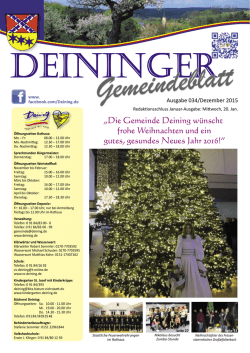 „Die Gemeinde Deining wünscht frohe Weihnachten und ein gutes