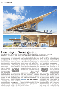 Den Berg in Szene gesetzt
