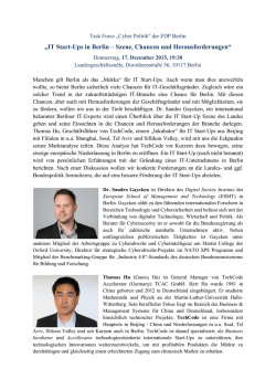 IT Start-Ups in Berlin &ndash; Szene, Chancen und