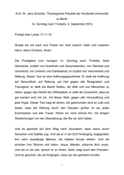 Lk 17,11-19 - Theologische Fakultät