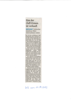 Eine der Cleff-Firmen ist verkauft