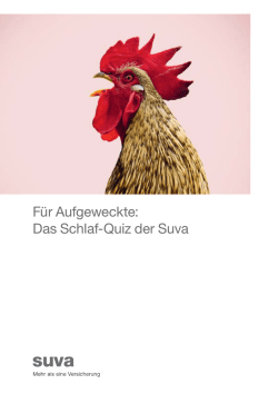 Das Schlaf-Quiz der Suva
