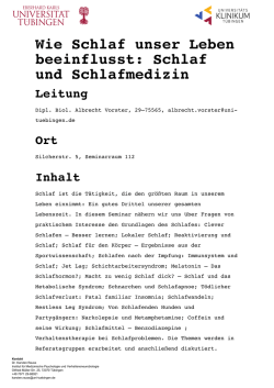 Wie Schlaf unser Leben beeinflusst: Schlaf und Schlafmedizin