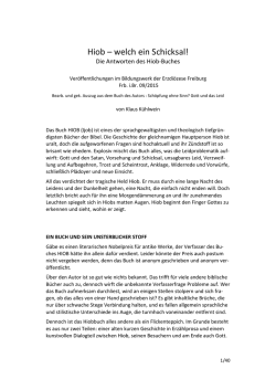 Hiob – welch ein Schicksal!