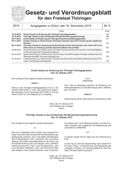 Gesetz - Freistaat Thüringen