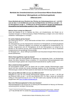 Merkblatt des Umweltministeriums zum Erneuerbare-W&auml;rme