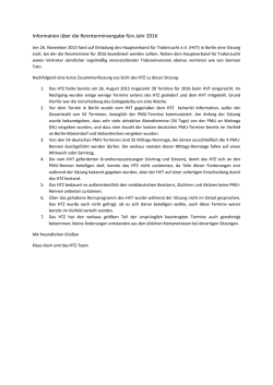 Information &uuml;ber die Rennterminvergabe f&uuml;rs Jahr 2016