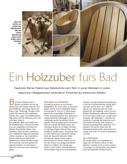 Ein Holzzuber f&uuml;rs Bad