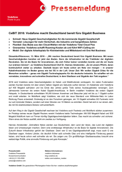 CeBIT 2016: Vodafone macht Deutschland bereit fürs