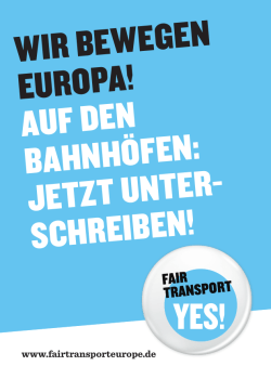 wir bewegen europa! auf den bahnhöfen: jetzt unter