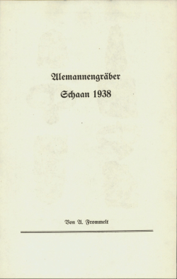 Alemannengräber, Schaan 1938