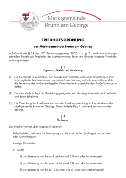 friedhofsordnung - Brunn am Gebirge
