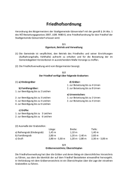 Friedhofsordnung - Stadtgemeinde Gänserndorf