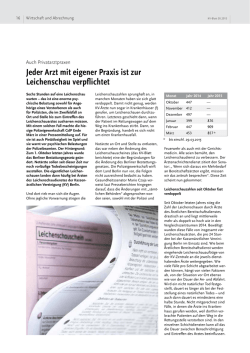 Jeder Arzt mit eigener Praxis ist zur Leichenschau verpflichtet