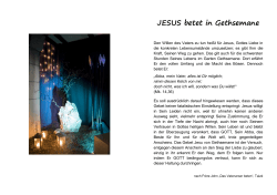 JESUS betet in Gethsemane